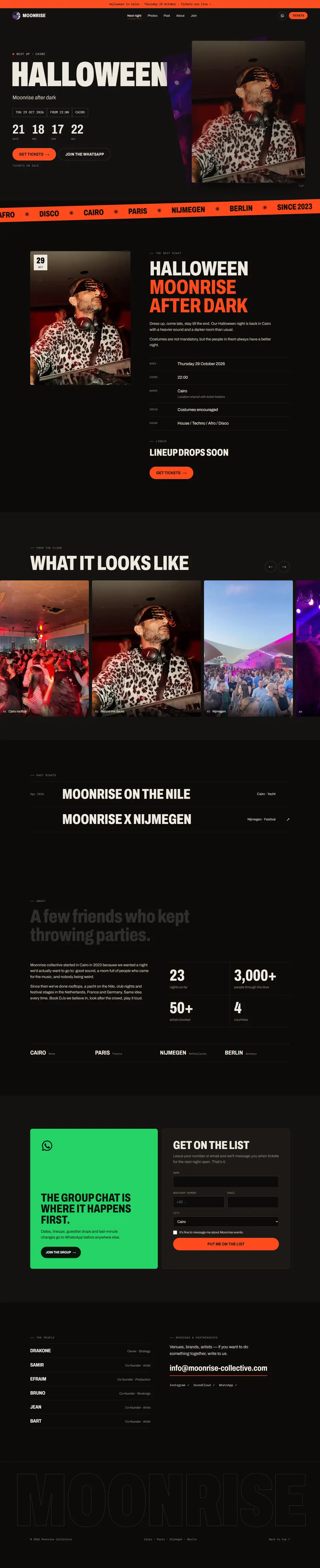 Moonrise Collective full homepage